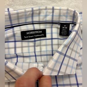 Nordstrom Men's Blue Plaid Shirt